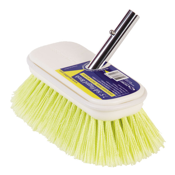 Swobbit 7.5-Inch Soft Flagged Cleaning Brush - Yellow for Multi-Surface Use