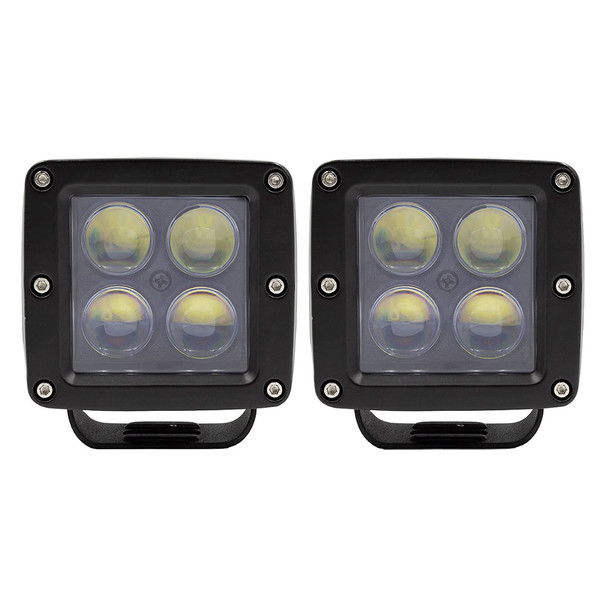 HEISE LED Lighting Systems 3-Inch 4-LED Cube Light - 2 Pack for Off-Road and Marine Applications