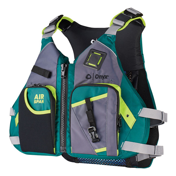 Onyx Outdoor Airspan Angler Life Jacket XL/2X Green with AirSpan Technology