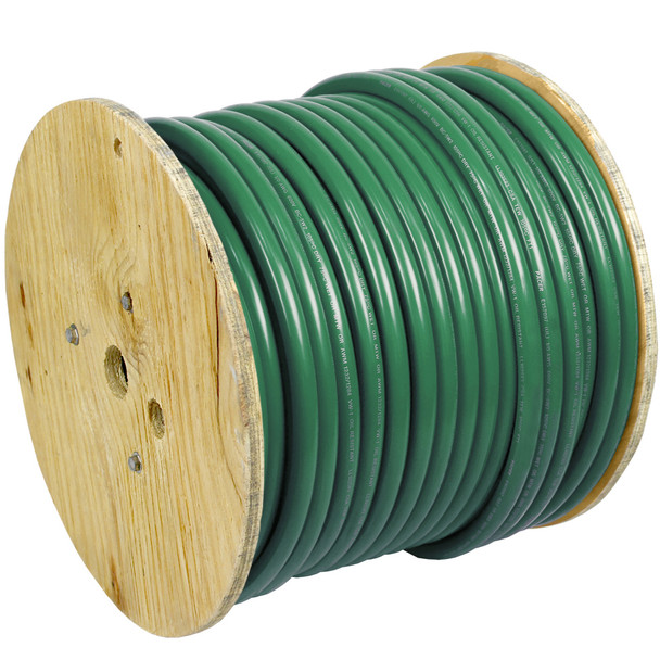 Pacer Green 6 AWG Marine Battery Cable - 250 Feet, Tinned Copper, Flexible PVC Insulation