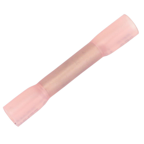 Pacer 22-18 AWG Heat Shrink Butt Connector - 100 Pack for Reliable Wire Connections