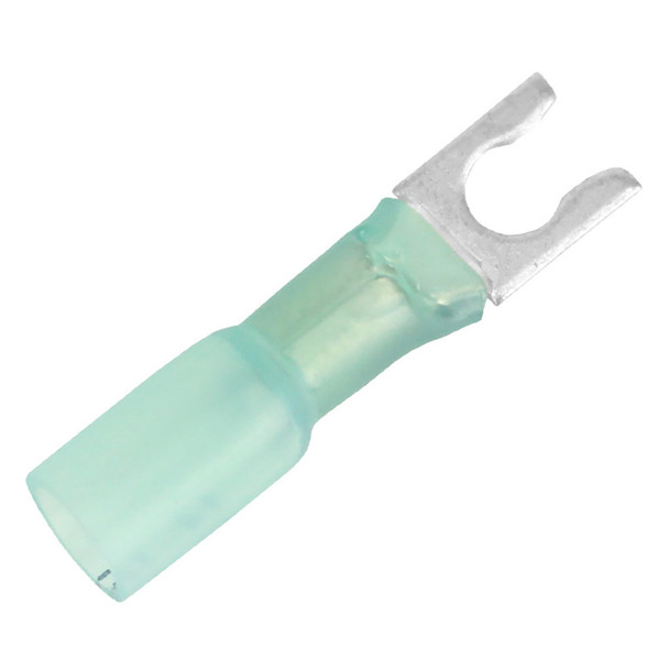Pacer 16-14 AWG Heat Shrink Spade Terminal with #10 Stud Size - 100 Pack