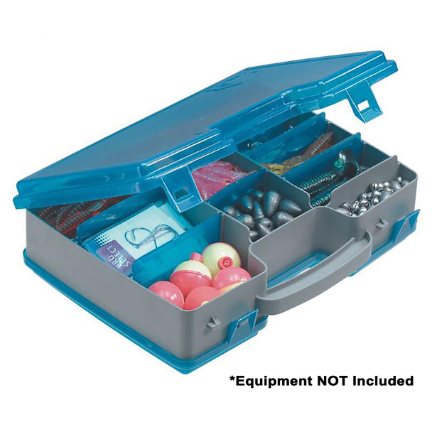 Plano Double-Sided Adjustable Tackle Organizer Large - Silver and Blue