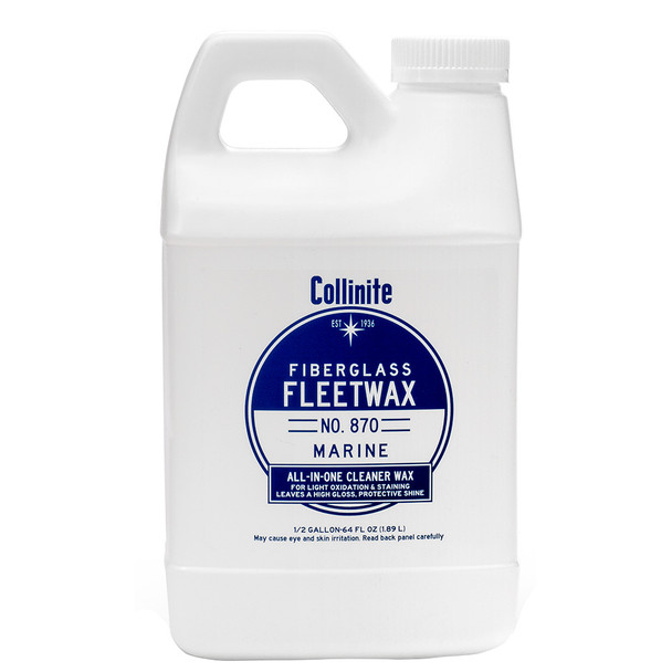 Collinite 870 Marine Fiberglass Fleetwax - 64oz for Exterior Marine Detailing and Protection