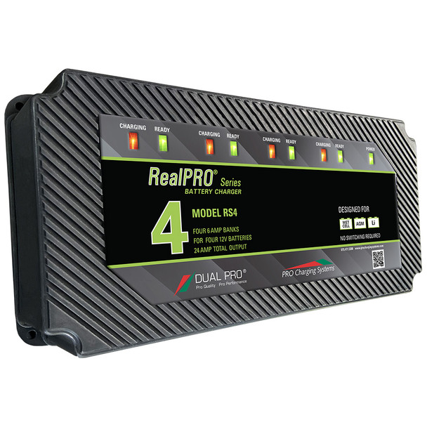 Dual Pro RealPRO Series Battery Charger - 24A 4-Bank, Marine and Recreational Power Supply