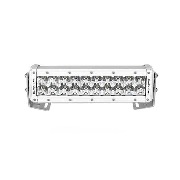 Black Oak LED Pro Series 3.0 Double Row 10-Inch LED Light Bar with Combo Optics and White Housing