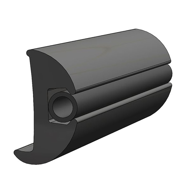 TACO Marine Flexible Vinyl Black Rub Rail 1-1/16" x 1-7/8" 50 Feet, Part V11-2423BKA50-1