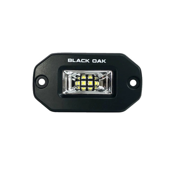 Black Oak LED 2-Inch Marine Flush Mount Spreader Light - Pro Series 3.0 Black Housing