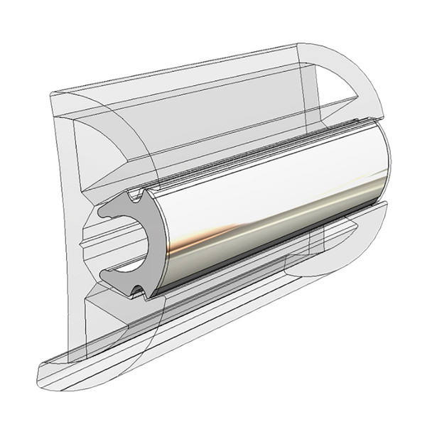 TACO Marine Flex Chrome Insert 15/16 inch x 17/32 inch - 100 Feet