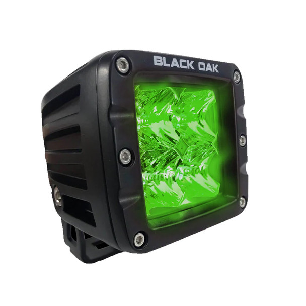 Black Oak LED 2" Green Hog Hunting Pod Light - Flood Optics, Pro Series 3.0