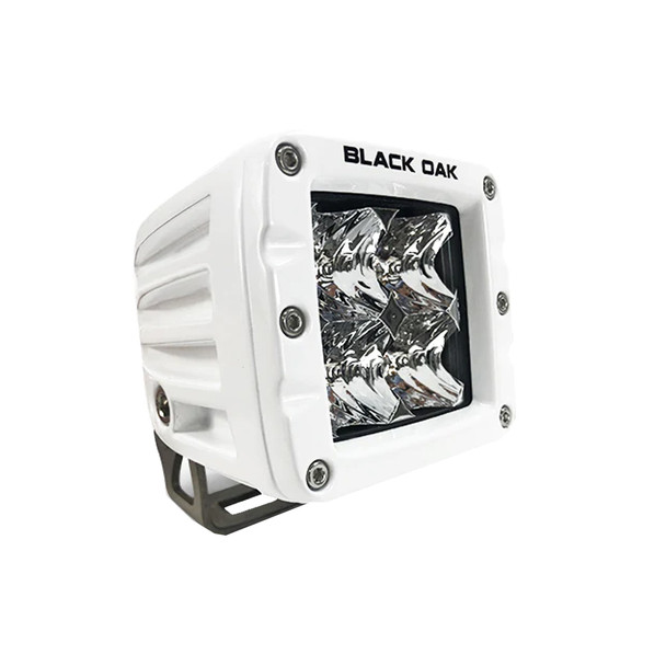 Black Oak LED 2-Inch Marine Flood Pod Light Pro Series 3.0 with White Housing