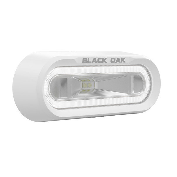 Black Oak LED MLPS-W Low Profile Off-Road Spreader Light with Bracket Mount and White LEDs