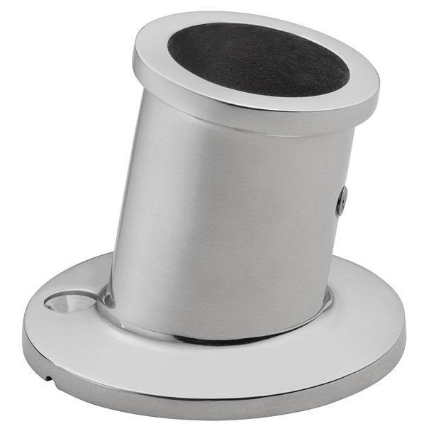 Whitecap Top-Mounted Stainless Steel Flag Pole Socket - 1 Inch Diameter