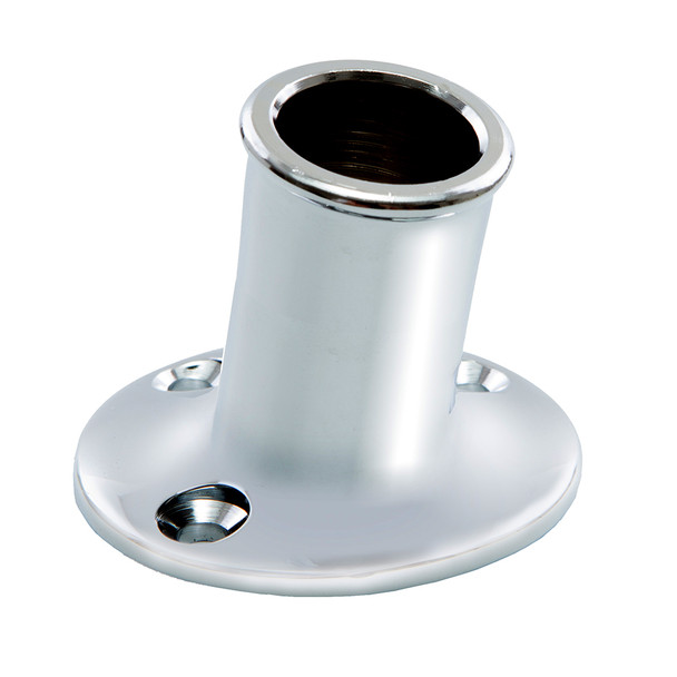 Whitecap Top-Mounted Flag Pole Socket CP Brass - 3/4" Inner Diameter