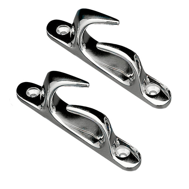 Whitecap Skene Bow Chock 4.5-Inch Pair - Chrome Plated Brass for Marine Docking