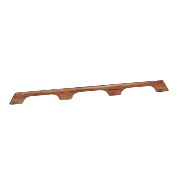 Whitecap 60104 Solid Teak Handrail with Three Loops – 33 Inches Length
