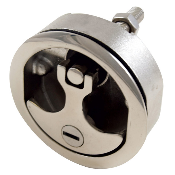 Whitecap Compression Handle with Locking Mechanism - 3-Inch Outer Diameter, 316 Stainless Steel