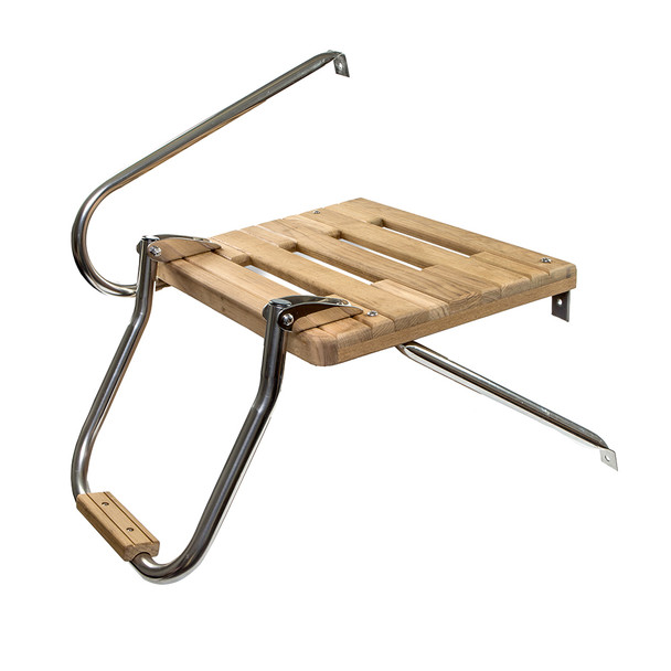 Whitecap Teak Swim Platform with Ladder for Outboard Motors, Part #60902
