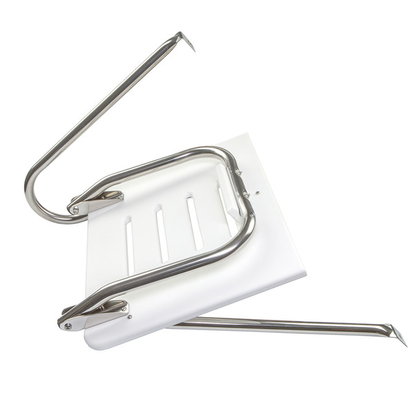Whitecap White Poly Swim Platform with Ladder for Outboard Motors - Part #67902