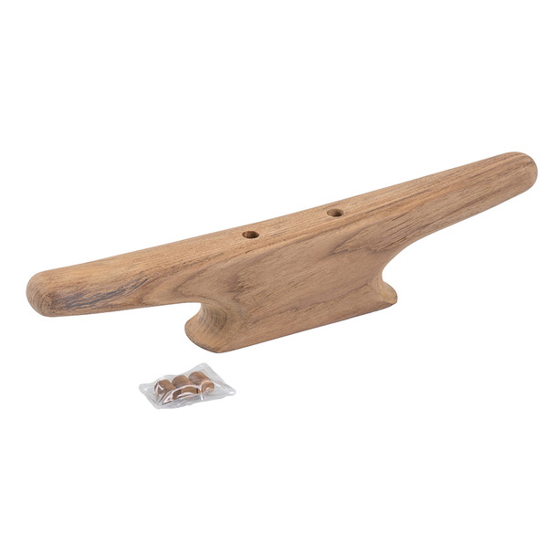 Whitecap 12-inch Teak Cleat Part #60406 for Marine and Home Use