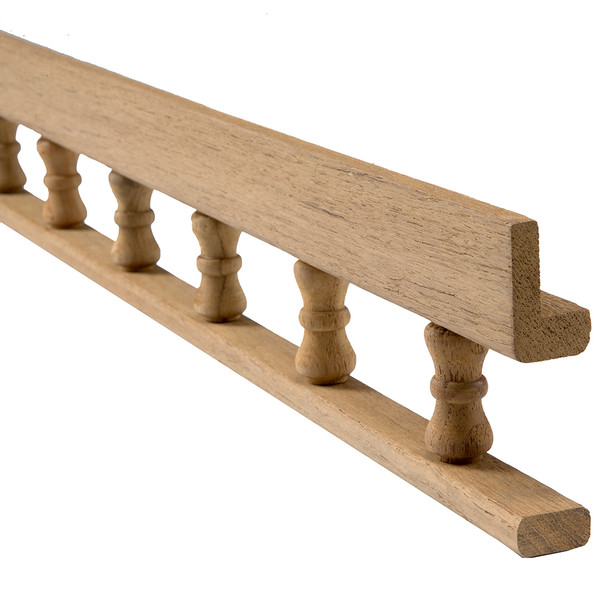 Whitecap Teak L-Type Pin Rail Part #60703, 5 ft Length