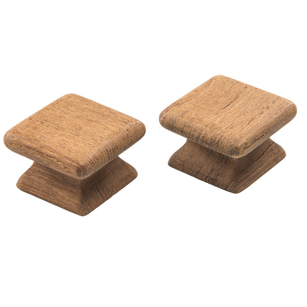 Whitecap Teak Square Drawer Knob 1-1/8 inch - 2 Pack