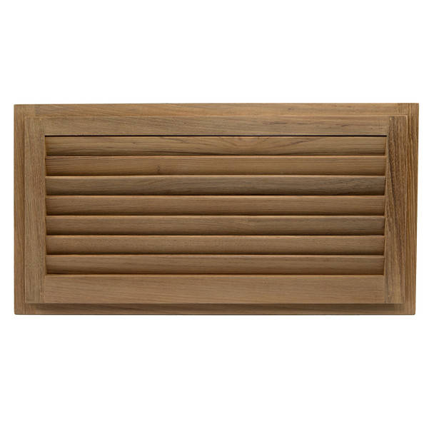 Whitecap Teak Louvered Insert - 9-3/8" x 18" x 3/4" for Custom Cabinets