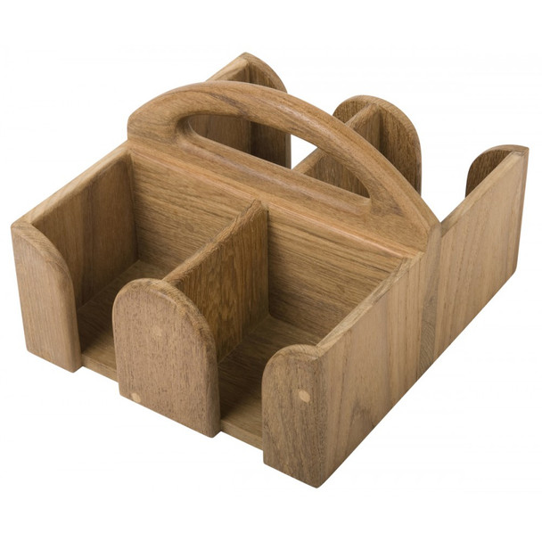 Whitecap Teak 4-Mug Holder - Durable Coffee Mug Storage with Handle
