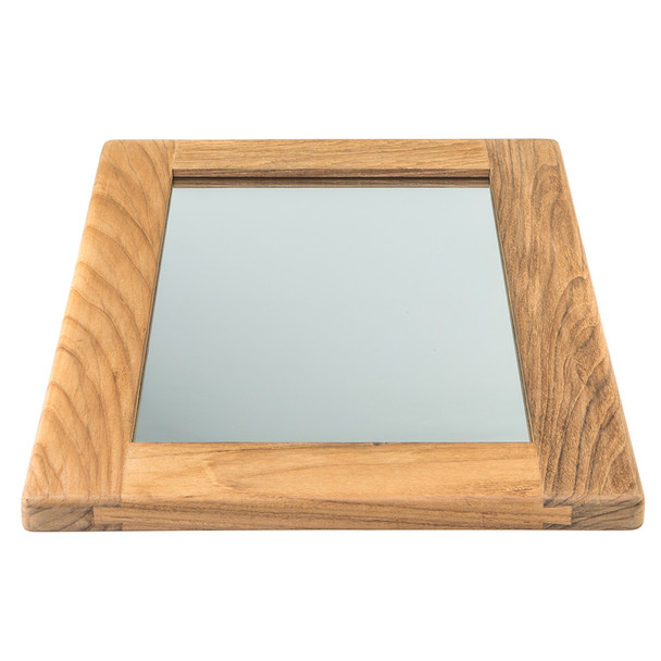 Whitecap Teak Rectangular Mirror Model 62544 – 11 x 15 Inches with Oiled Finish
