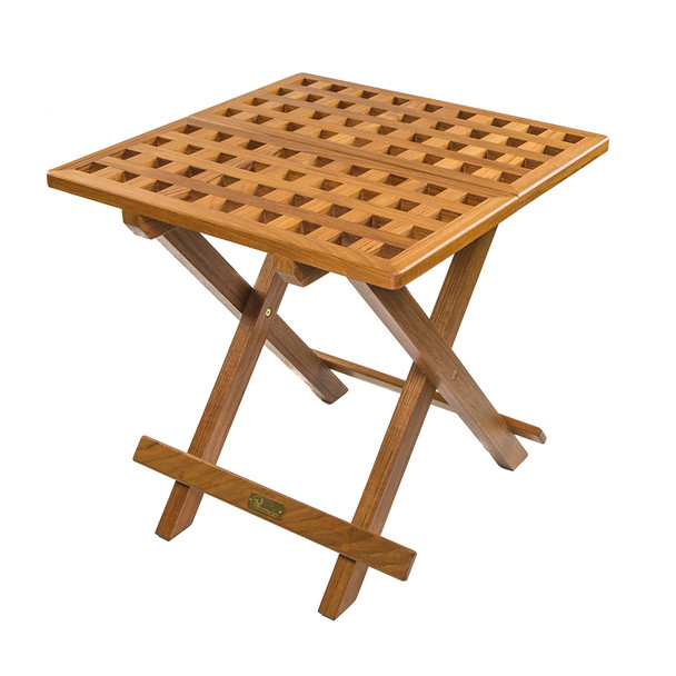 Whitecap Teak Grate Top Fold-Away Table - Part Number 60030