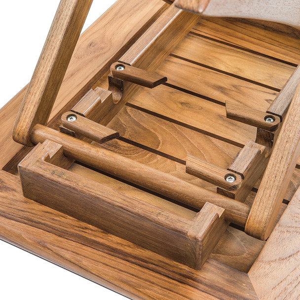 Whitecap Teak Small Adjustable Slat Top Table, Part No. 60028