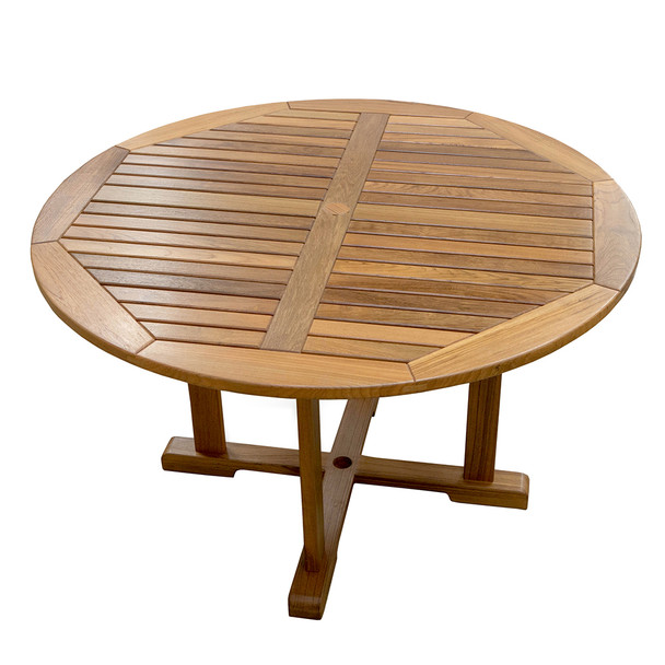 Whitecap Round Teak Dining Table - WT60051 for Indoor and Outdoor Use