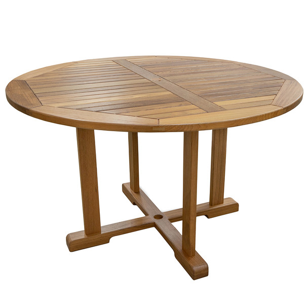 Whitecap Round Teak Dining Table - WT60051 for Indoor and Outdoor Use
