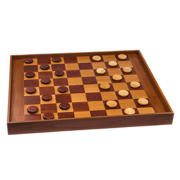 Whitecap Teak Game Board (Oiled Finish) - 2-in-1 Backgammon and Checkerboard