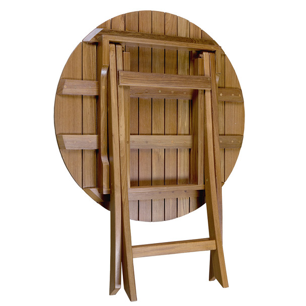 Whitecap Round Slat Table - Teak, Part Number 63057
