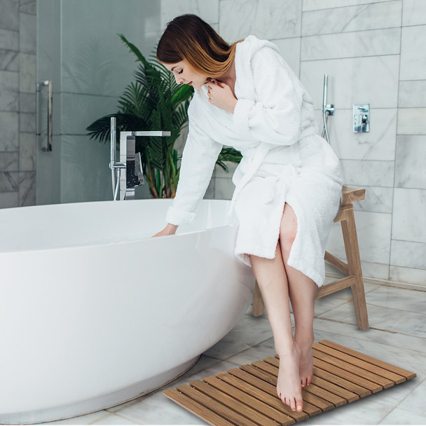 Whitecap Roll-Up Shower Mat - Teak (Part No. WT63108)