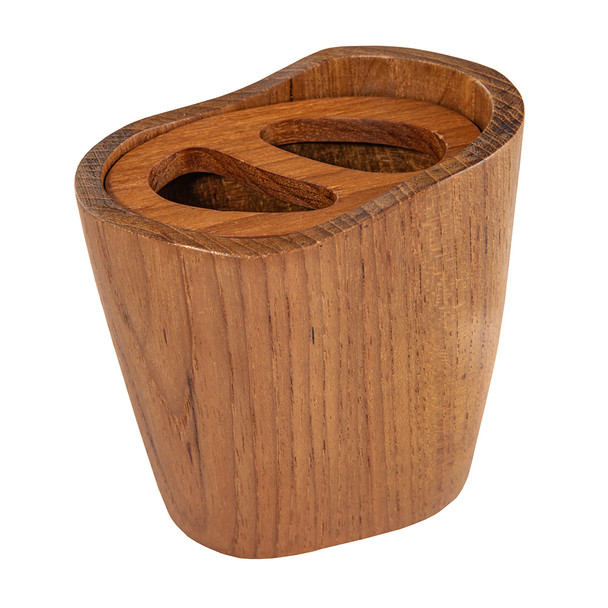Whitecap Oval Teak Toothbrush Holder (Part No. 63112)