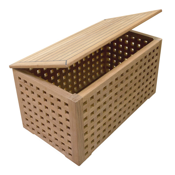 Whitecap Rhodes Teak Chest - Versatile Storage and Seating Solution