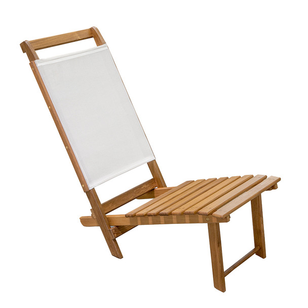 Whitecap Everywhere Chair - Teak with White Batyline Fabric, Part WT60074