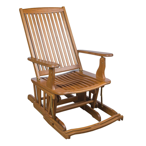 Whitecap Teak Glider Chair - Comfortable Outdoor Lounge Seating
