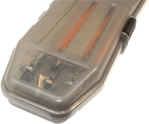 MTM Traveler Xbow Bolt Case - Clear Smoke Color, Holds 6 Crossbow Bolts Up to 24.2 Inches