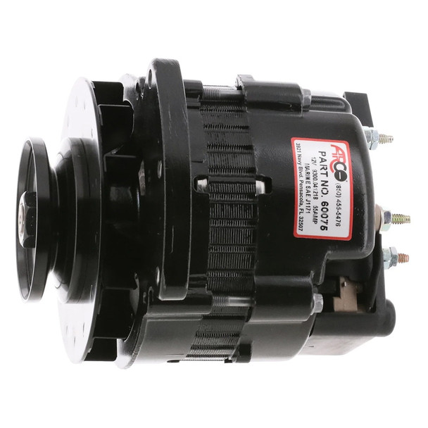 ARCO Marine Premium Replacement Universal Alternator with Single Groove Pulley - 12V 55A for Yamaha and Marine Engines