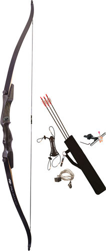 PSE Archery Recurve Bow Kit Pro Max, 62-Inch, 25lb Draw Weight with Accessories