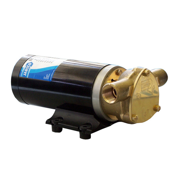 Jabsco Maxi Puppy 3000 12V Flexible Impeller Pump - High Capacity Self-Priming Marine Bilge Pump