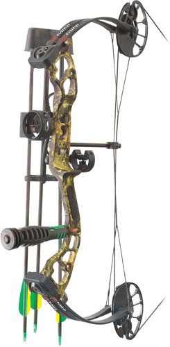 PSE Archery Mini Burner Youth Bow Kit with Adjustable Draw Lengths and Complete Accessory Set