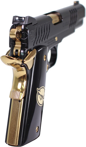 Iver Johnson Eagle Onyx 45 ACP Semi-Auto Pistol with Polished PVD Finish and Two Magazines