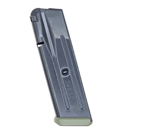 SAR USA Magzine SOCOM Compact 15-Round 9mm Luger Steel Green Finish