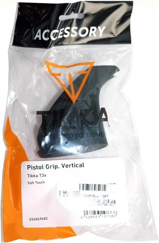 Tikka S54069682 T3X Synthetic Grip Adapter with Soft Touch Coating - Straight Fit