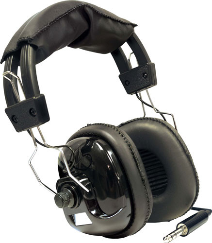 Bounty Hunter HeadW Stereo Headphones with 1/4" Jack Adapter, Black
