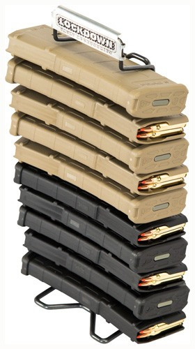 Lockdown Magazine Rack for AR-15 Magazines – Holds 10 Fully Loaded Magazines with Steel and Vinyl Coated Finish